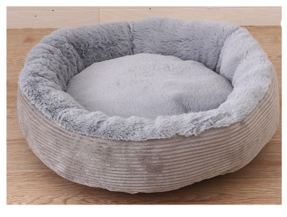 Cama Redonda Cálida y Gruesa para Perros Pequeños y Gatos