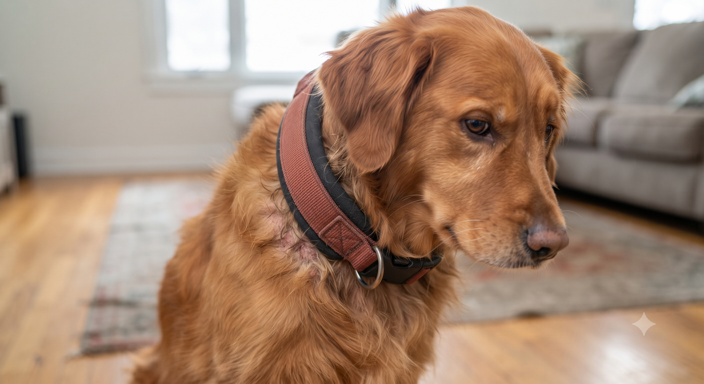 Rúa Infinity Collar Acolchado para Perros Nylon Talla M – Rojo/Azul