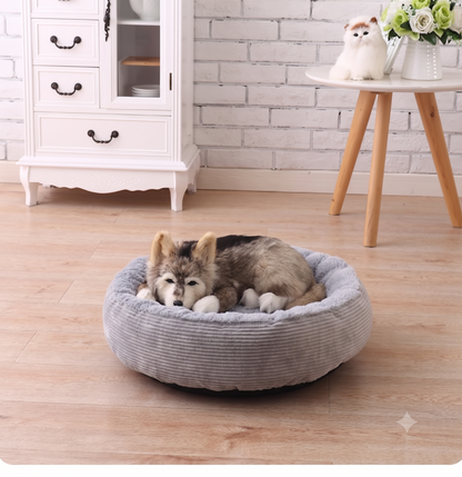 Cama Redonda Cálida y Gruesa para Perros Pequeños y Gatos
