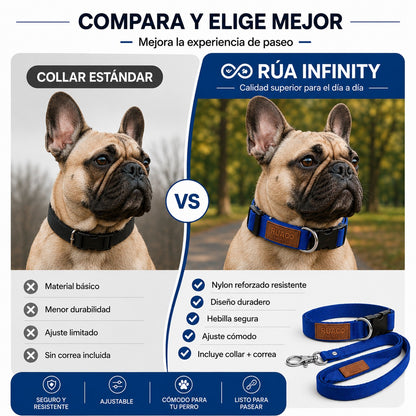 Conjunto Collar+ Correa  perro Nylon