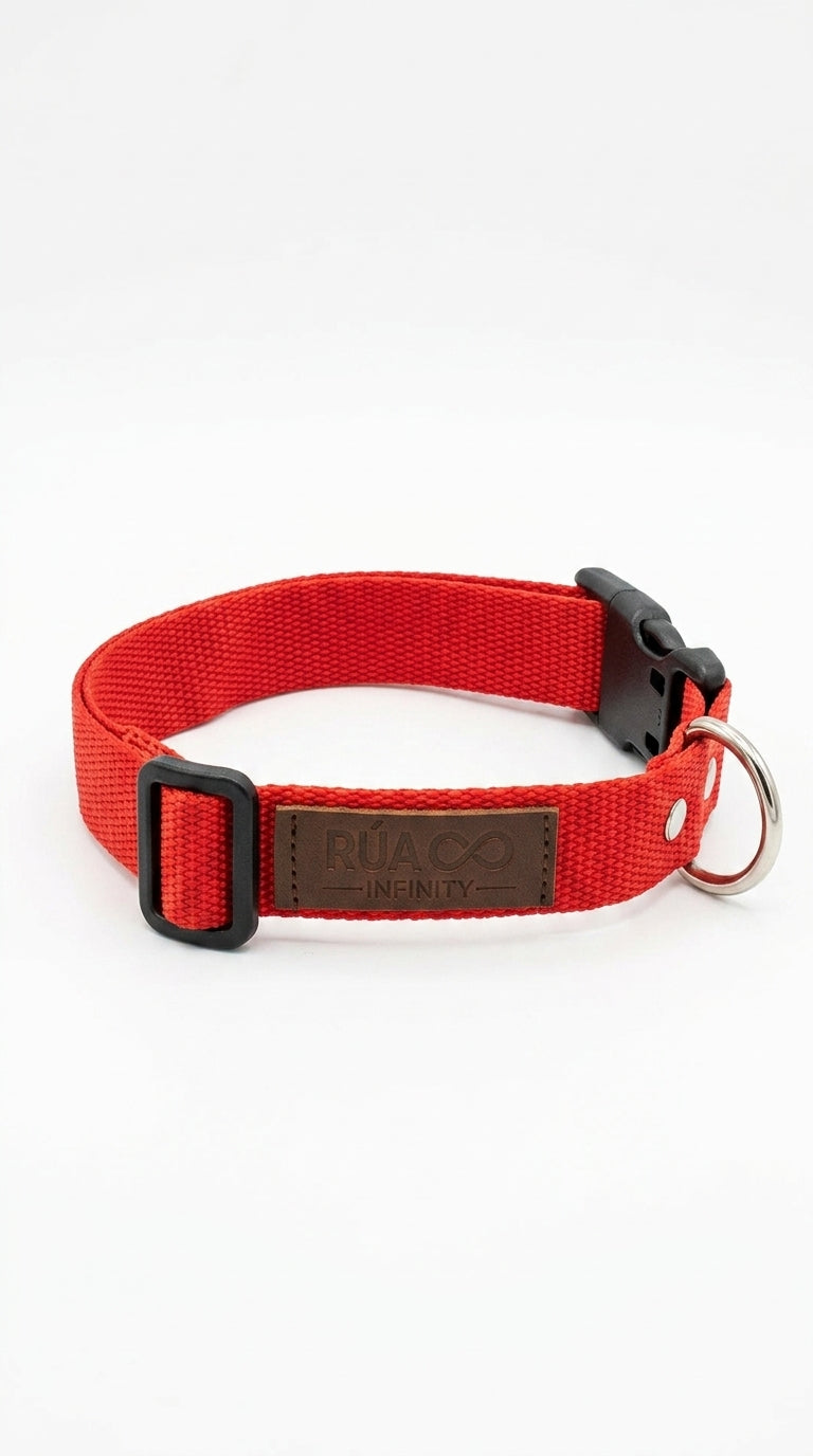 Collar para Perro de Nylon Rojo - Talla M | Rúa Infinity